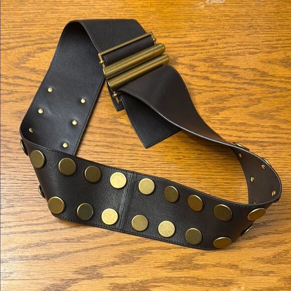 Black and Gold Studded belt main image 4